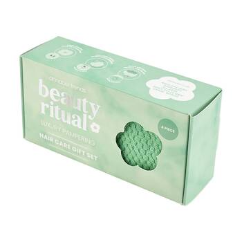 Annabel Trends Beauty Ritual Hair Care Gift Box W/ Scrunchies & Brush Moss