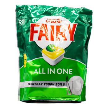 67pc Fairy Dishwasher Capsules All-in-One Cleaner Lemon