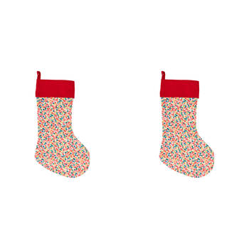 2PK Annabel Trends Xmas Stocking Confetti Wall Hanging Decor