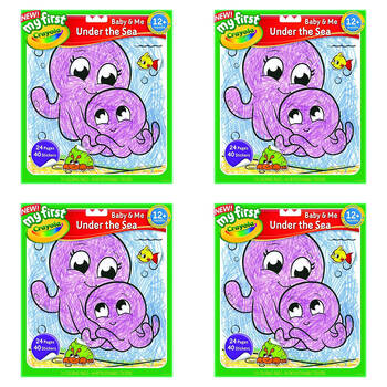 4PK Crayola My First Colour & Sticker Book 21x24cm - Assorted 12m+