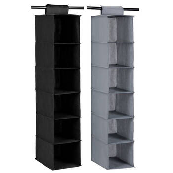 2PK Boxsweden Mode 6 Compartment Wardrobe Storage - Assorted