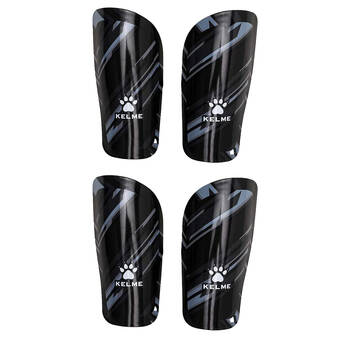 2PK Kelme Shin Pads/Leg Protection for Soccer/Football Kids/Adults Medium Black