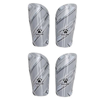 2PK Kelme Shin Pads/Leg Protection for Soccer/Football Kids/Adults Medium Grey