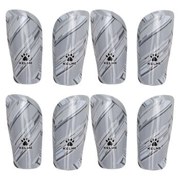 4PK Kelme Shin Pads/Leg Protection for Soccer/Football Kids/Adults Small Grey