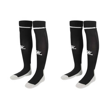 2PK Kelme Sport Kids Full Length Football Soccer Socks Size US1-5 Black/White