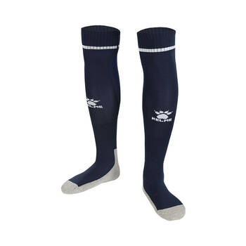 Kelme Sport Kids Full Length Football Soccer Socks Size US1-5 Dark Blue/White