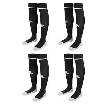 4PK Kelme Sport Full Length Football Soccer Socks Size US6-11 Black/White