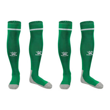 2PK Kelme Sport Full Length Football Soccer Socks Size US6-11 Grass Green/White