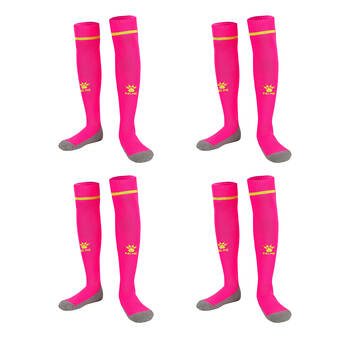 4PK Kelme Sport Full Length Football Soccer Socks Size US6-11 Neon Pink