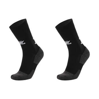 2PK Kelme Sport Mid-Length Football Soccer Grip Socks Anti Slip Black/White