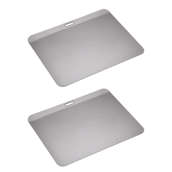 2x Mastercraft 35x28cm Heavy Base Baking Sheet - Grey