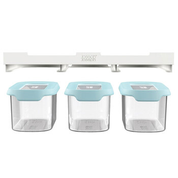 3pc Joseph Joseph Cupboard Store Under Shelf Storage Set - Light Opal