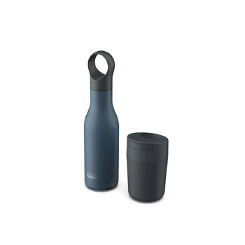 2pc Joseph & Joseph 340ml Travel Mug & 500ml Bottle Set - Blue