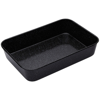 Mastercraft Pro Vitreous 40x28cm Enamel Rectangle Roasting Pan - Black
