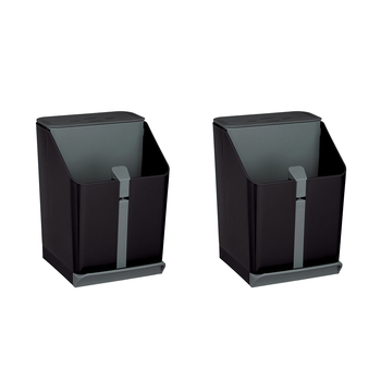 2x Mastercraft Smart Space 20.5cm Utensil Holder Storage - Black
