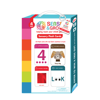 153pc Sense & Grow Textured Letter/Number/Color Sensory Flash Card Kids 3+