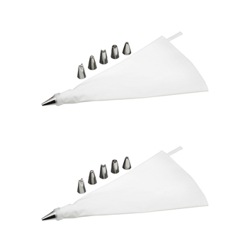 2x 8pc Mastercraft Cotton Icing Bag Starter Set Baking Accessory