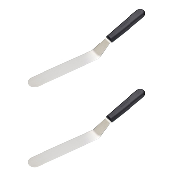 2x Mastercraft 38cm Stainless Steel Cranked Palette Knife Large