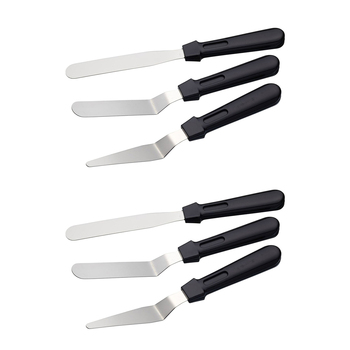 2x 3pc Mastercraft Stainless Steel Mini Palette Baking Knife Set