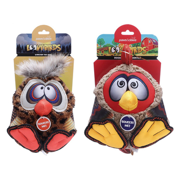 2PK Paws & Claws Loony Birds Plush Pet/Dog Toy 17.5cm Assorted
