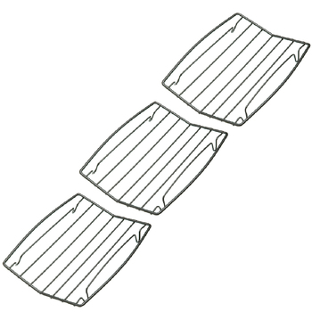 3x Mastercraft 26x20cm Non-Stick Roasting Rack - Black