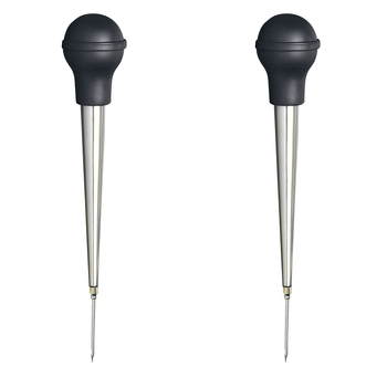 2x Mastercraft Professional 25cm Stainless Steel Baster - Black