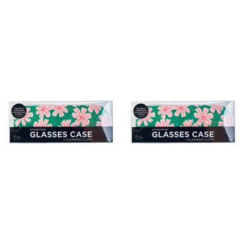 2PK Annabel Trends Glasses Case/Cloth Combo 15cx6cm - Bold Blooms