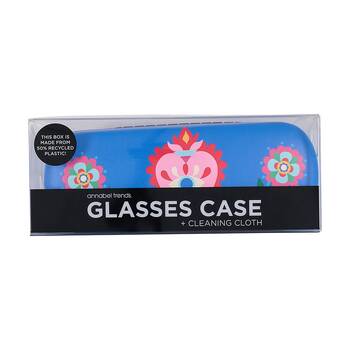 Annabel Trends Glasses Case Combo W/ Matching Cloth 15x6cm Fiesta Heart