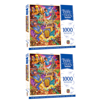 2x 1000pc Masterpieces Puzzle Classic Fairy Tales Aladdin 49x68cm