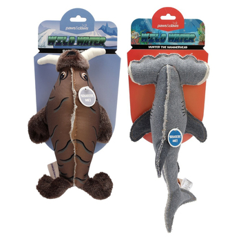 2PK Paws & Claws 33cm Wild Water Animalz Dog/Pet Toy Assorted