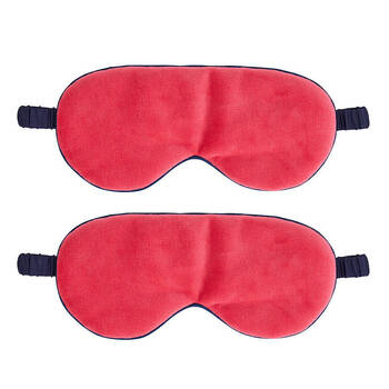 2PK Annabel Trends Velvet Cosy Luxe Travel Sleeping Eye Mask Pink Crush