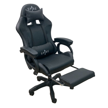 Spire Onyx Gaming/Office Chair w/ RGB Lighting And Massager Black