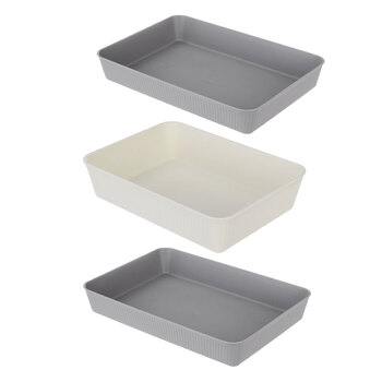 3PK Boxsweden Kaia Storage Tray 36X24.5X5.5cm Assorted