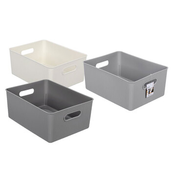 3PK Boxsweden Kaia Storage Basket 38X28.5X16cm Assorted