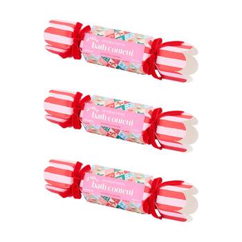 3PK Annabel Trends Starwberry Vanilla Scented Bath Confetti Bon Bon 50g Festive