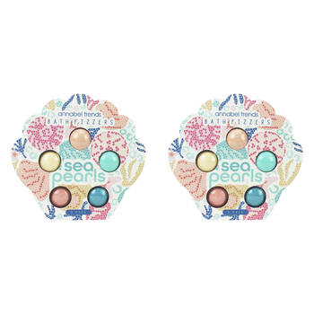 10pc Annabel Trends Kids Bath Fizzers - Shelly Beach Sea Pearl