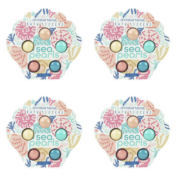 20pc Annabel Trends Kids Bath Fizzers - Shelly Beach Sea Pearl
