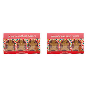 6pc Annabel Trends Gingerbread Men Bath Fizzers - Vanilla Cinnamon