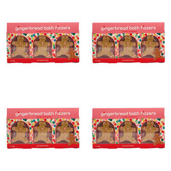 12pc Annabel Trends Gingerbread Men Bath Fizzers - Vanilla Cinnamon
