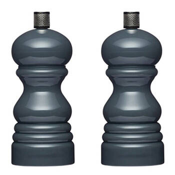 2PK Mastercraft 12cm Classic Capstan Salt & Pepper Mill - Grey