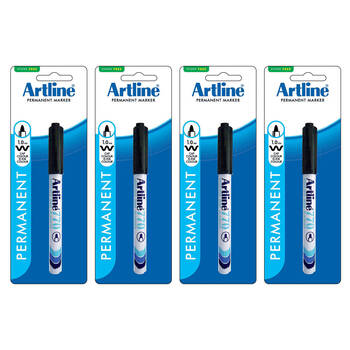 4PK Artline 1.0mm Freezer Bag Marker - Black