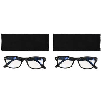2PK Annabel Trends iSee Reader Optical Eyewear Blue Light +0 - Black