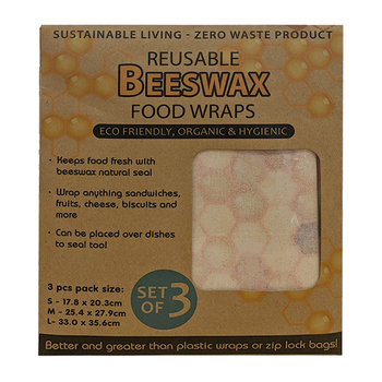 3pc Innobella Reusable Beeswax Food Wraps Set