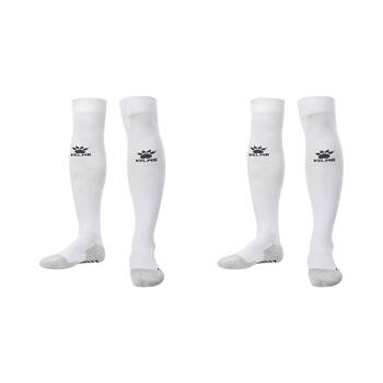 2PK Kelme Sport Full-Length Football Soccer Grip Socks Anti Slip White/Black