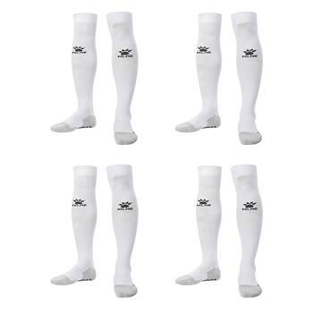 4PK Kelme Sport Full-Length Football Soccer Grip Socks Anti Slip White/Black