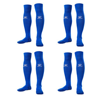 4PK Kelme Sport Full-Length Football Soccer Grip Socks Anti Slip Royal Blue/White