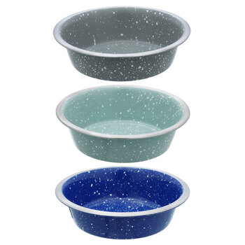 3PK Paws & Claws Savoy S/Steel Pet Bowl 400Ml 12.5x4cm Assorted