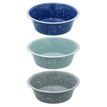 3PK Paws & Claws Savoy S/Steel Pet Bowl 800Ml 16x5.5cm Assorted
