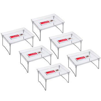 6PK Boxsweden Crystal Elevated Storage Rack