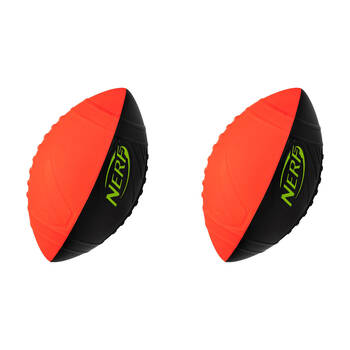 2PK NERF Sports Pro Grip Classic Foam Football 23x16cm - Red 3y+